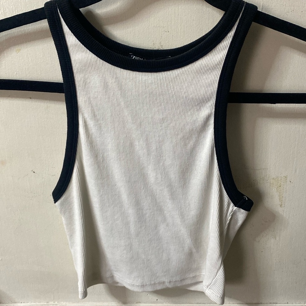Zara High Neck Crop Top